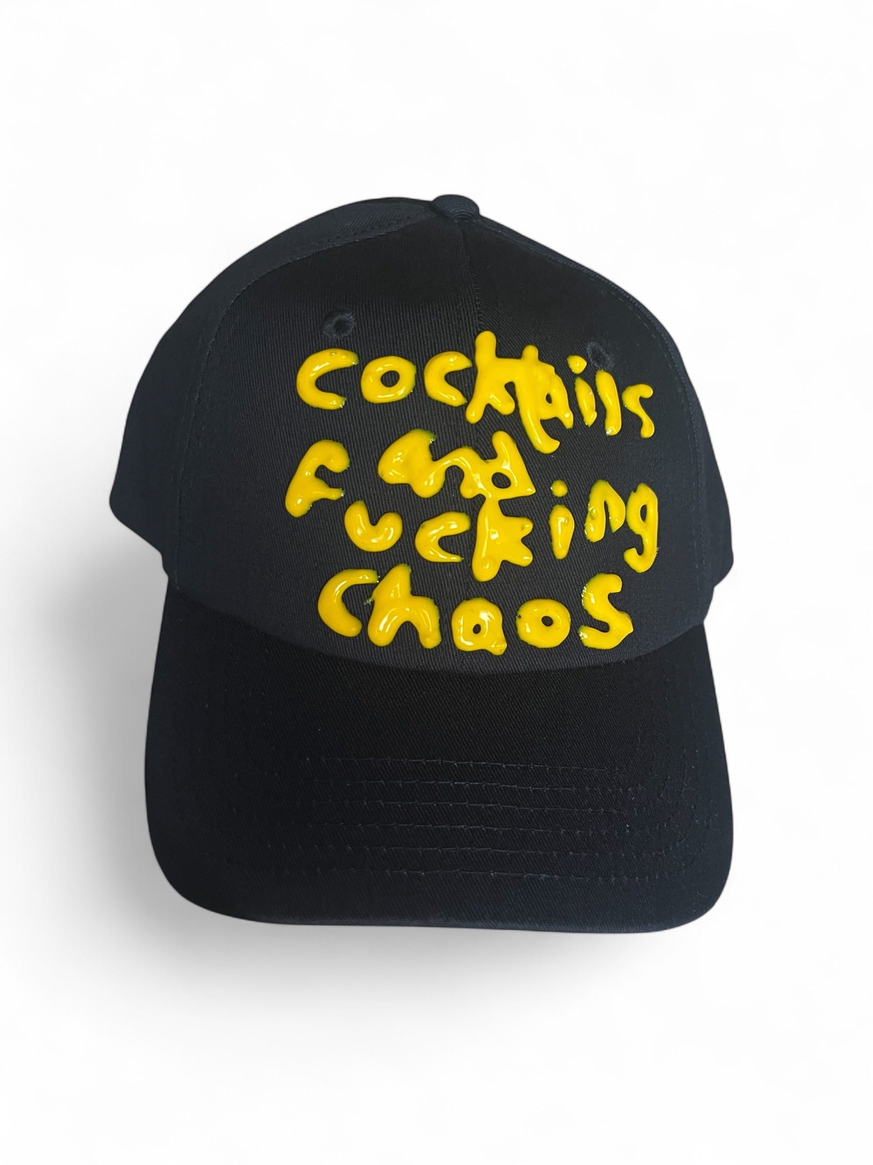Cocktails and F*****g Chaos Cap (Navy/yellow)