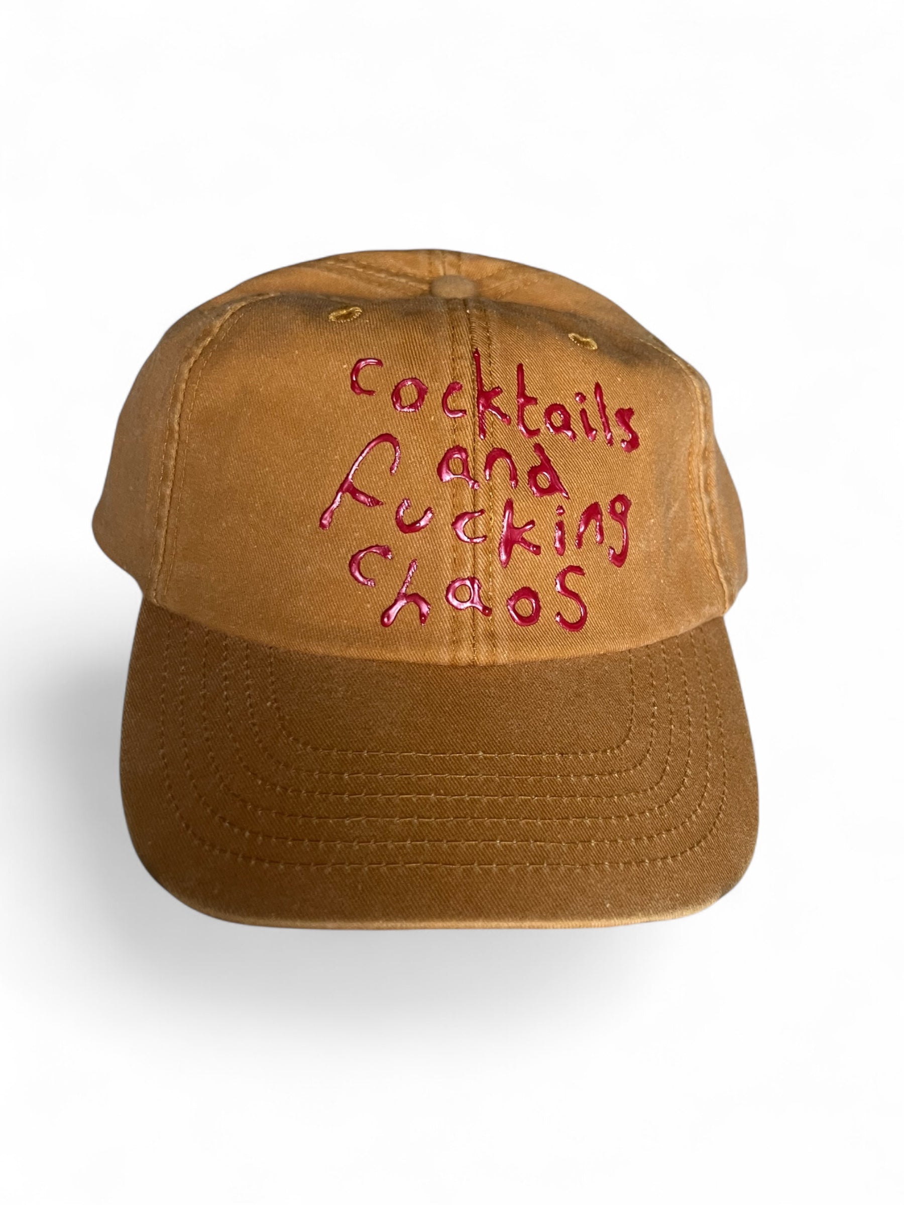 Cocktails and F*****g Chaos Cap (Yellow/Red)