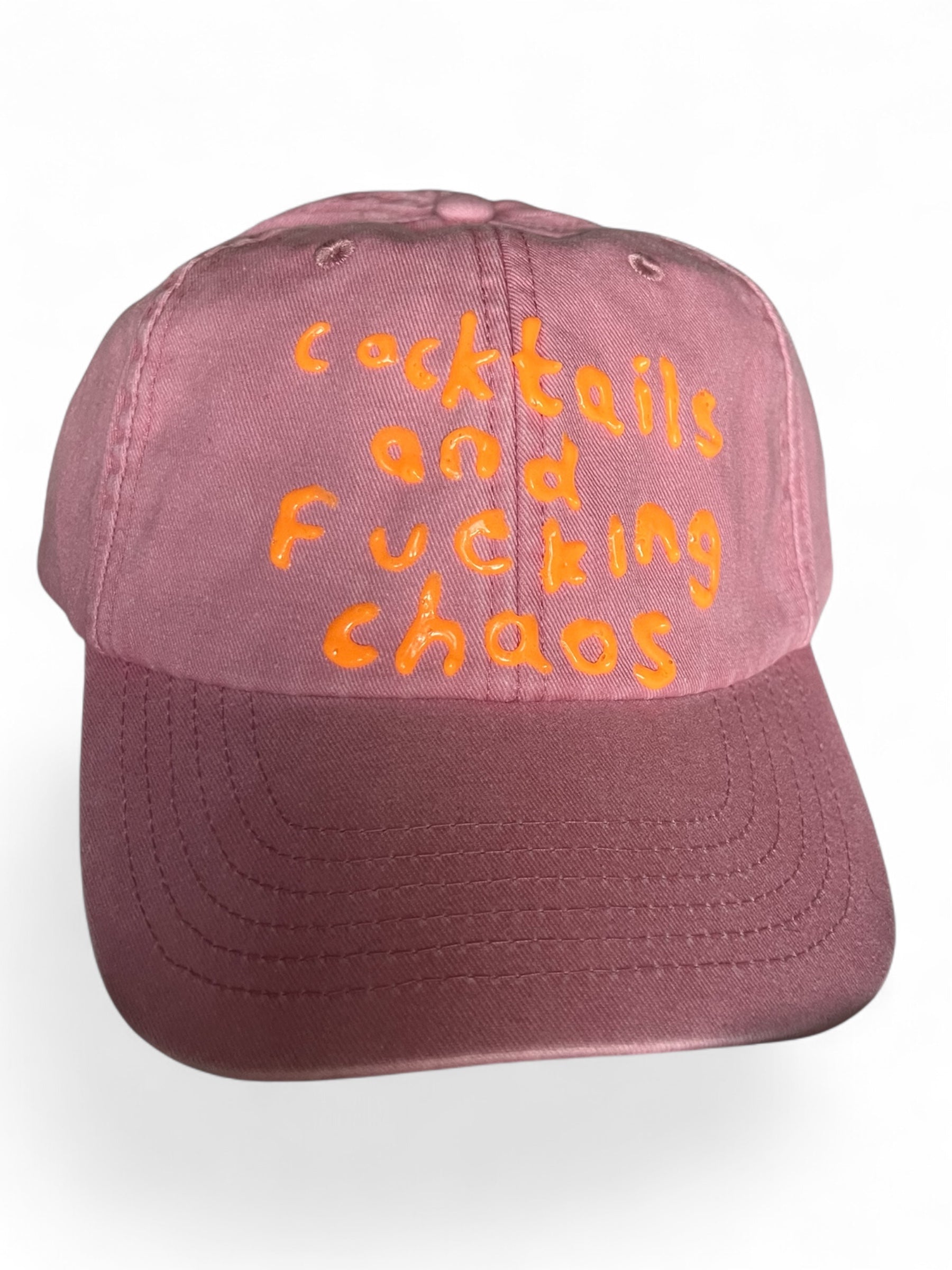 Cocktails and F*****g Chaos Cap (Pink/Orange)