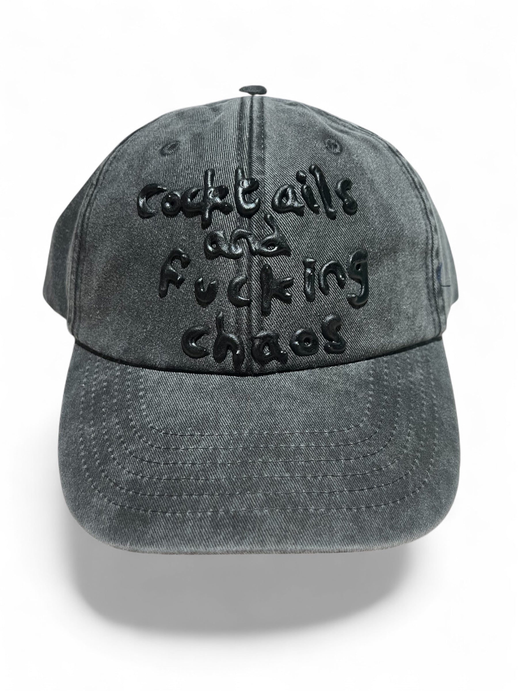 Cocktails and F*****g Chaos Cap (Vintage Black/Black)
