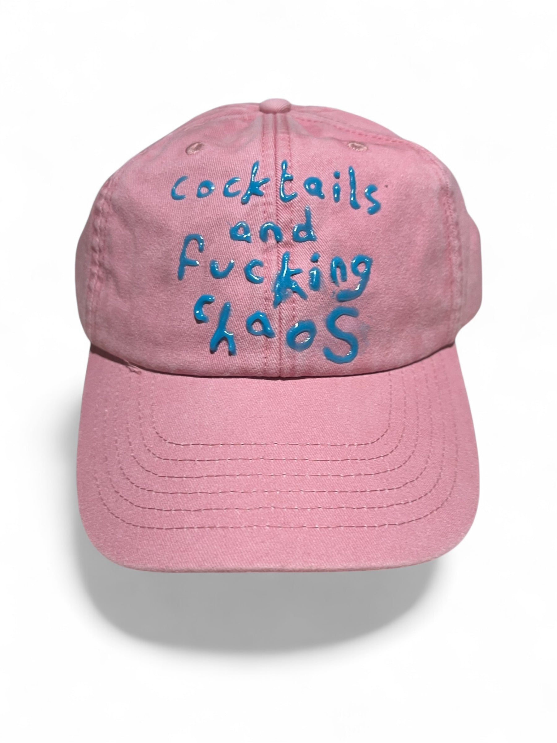 Cocktails and F*****g Chaos Cap (Pink/Blue)