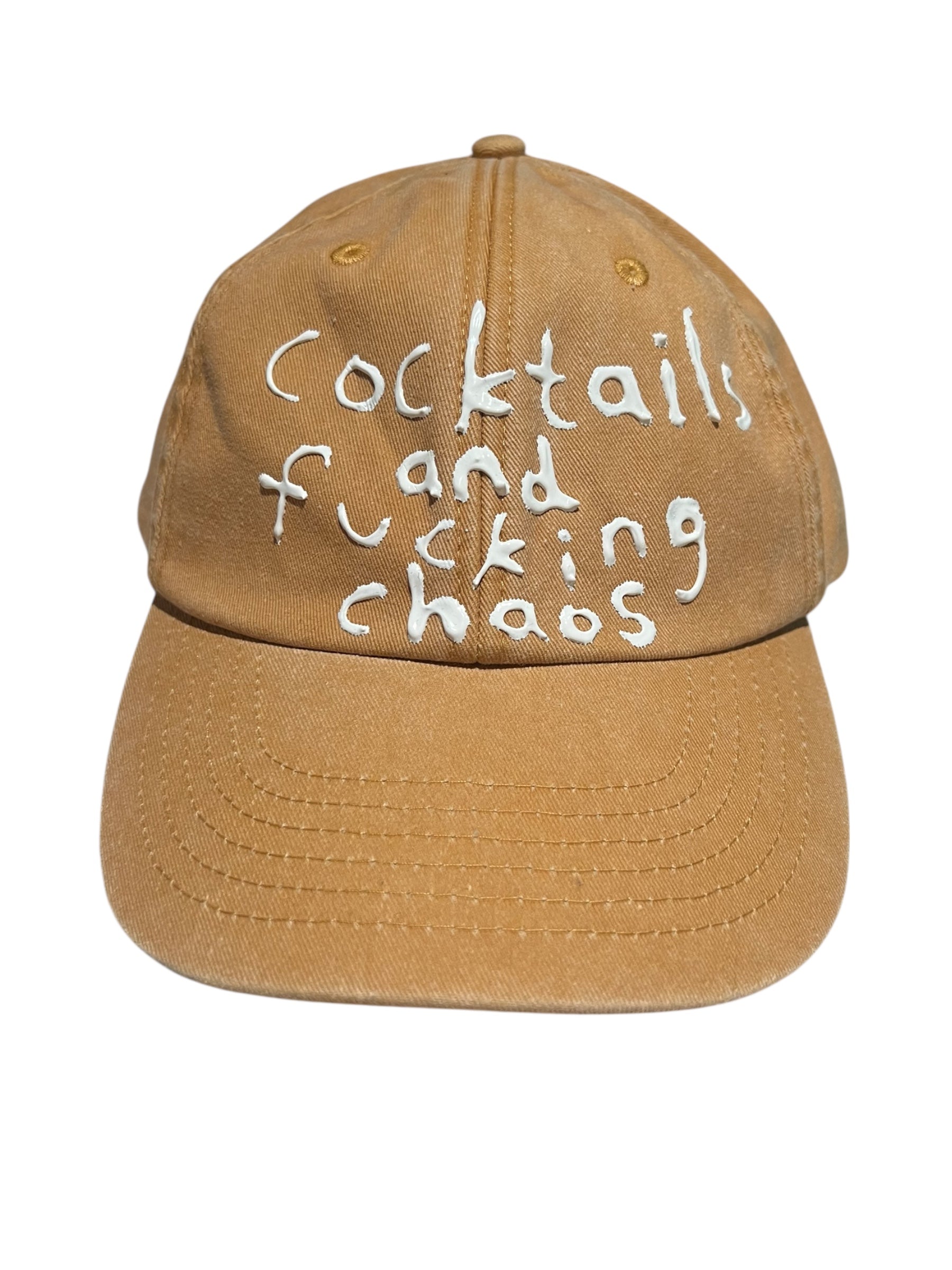 Cocktails and F*****g Chaos Cap (Yellow/white)