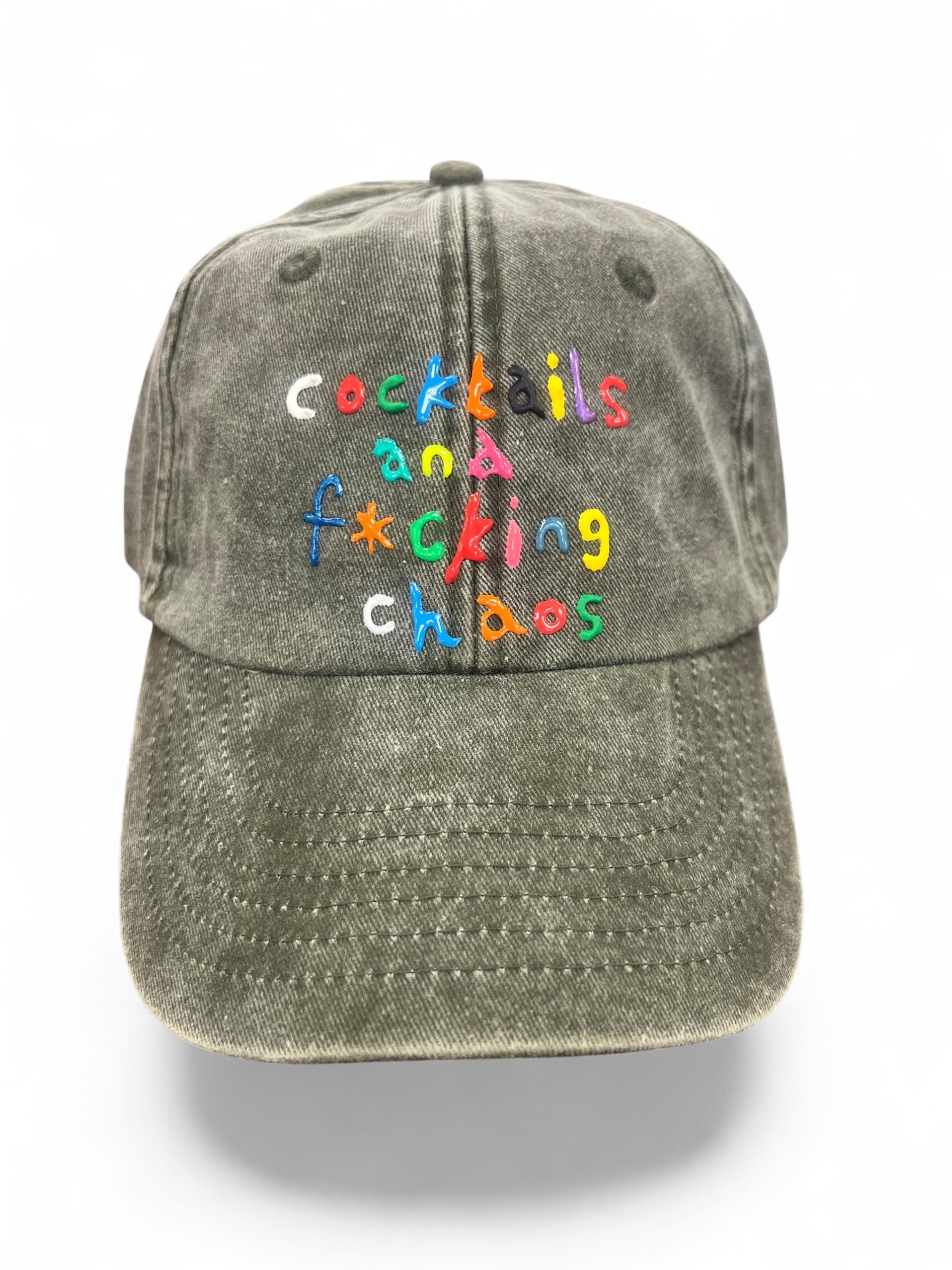Cocktails and F*****g Chaos Cap (grey/multi)