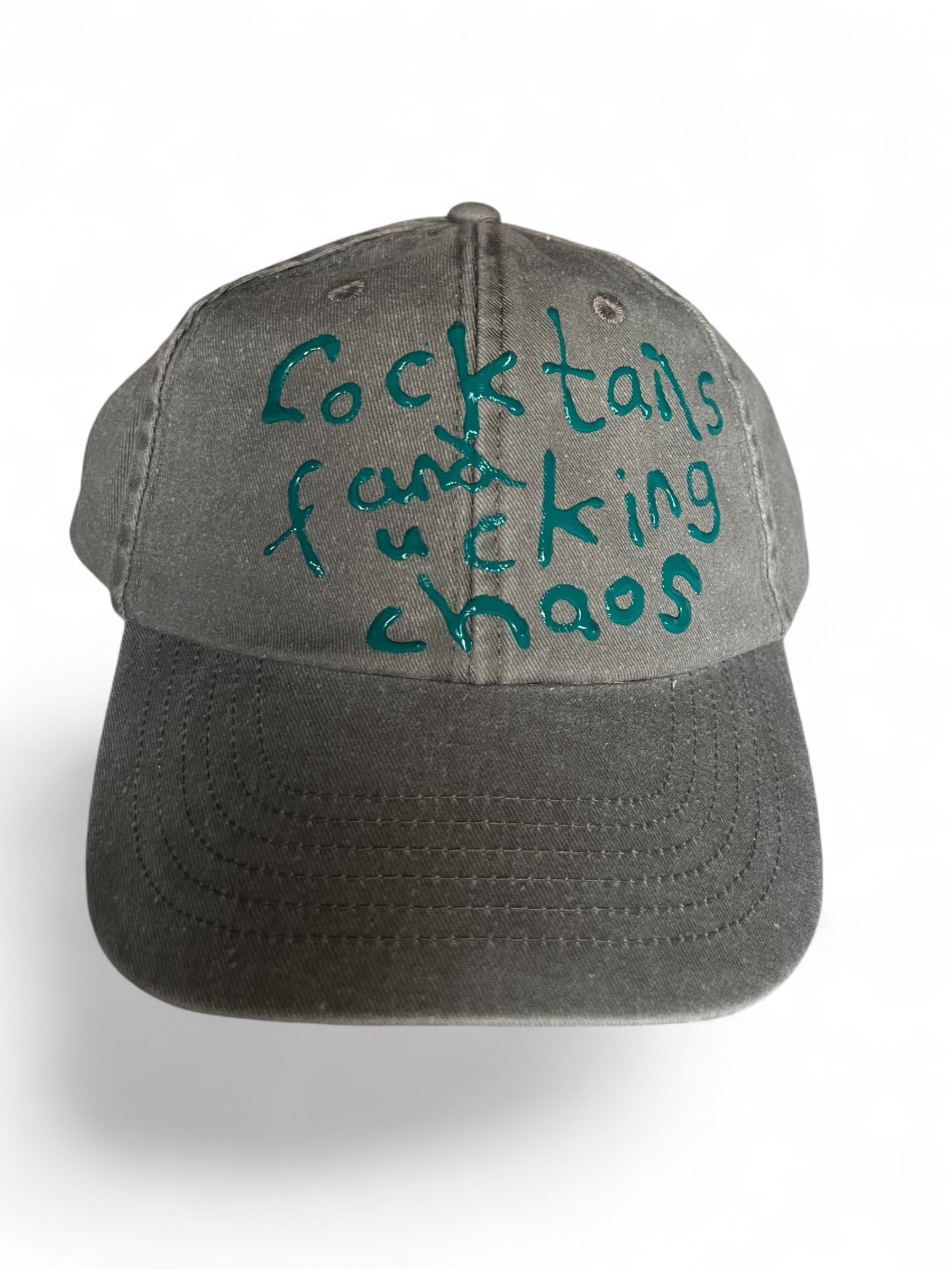 Cocktails and F*****g Chaos Cap (Graphite Grey/Teal)