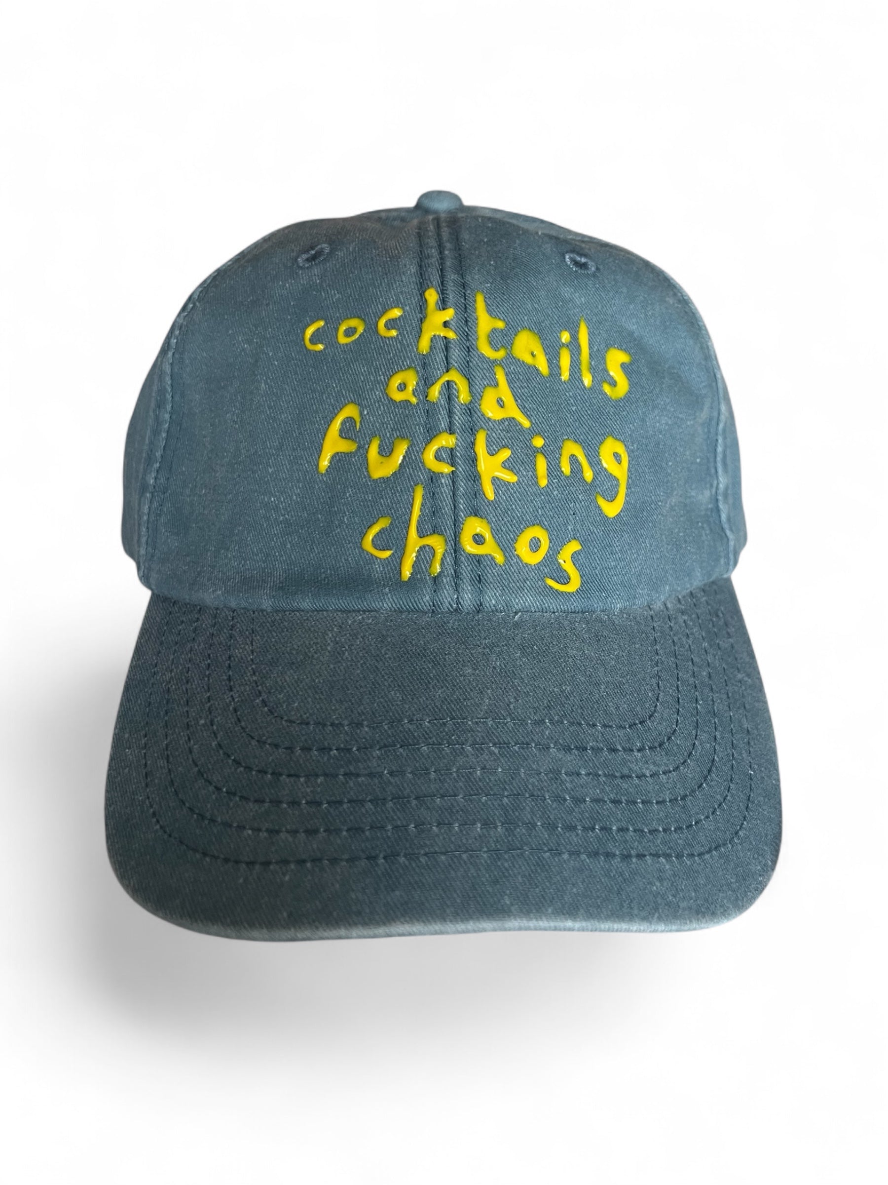 Cocktails and F*****g Chaos Cap (Denim/yellow)