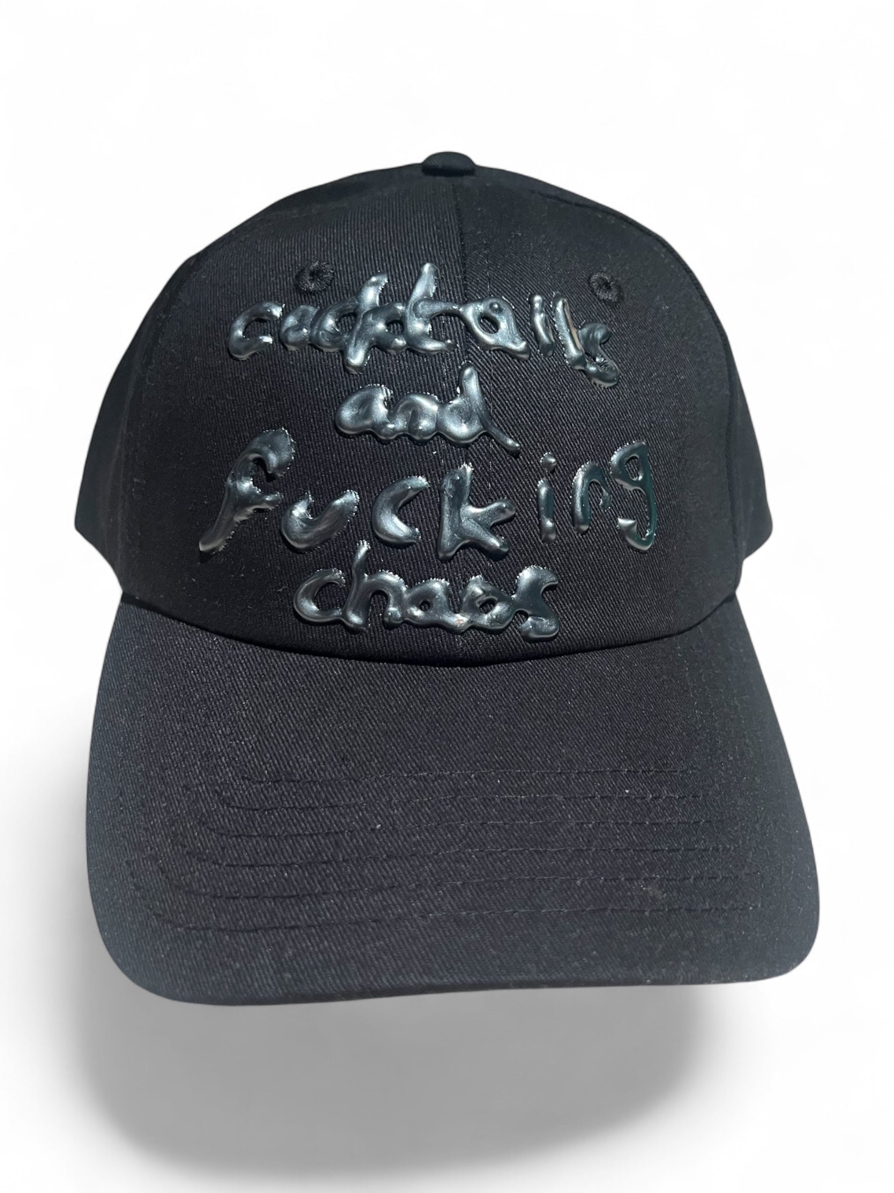 Cocktails and F*****g Chaos Cap (Black/Black)