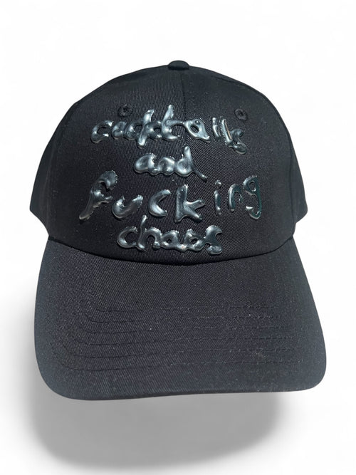 Cocktails and F*****g Chaos Cap (Black/Black)